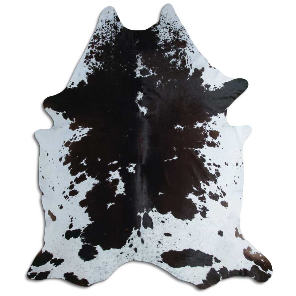 Covor din piele de vacă alb-negru XXL