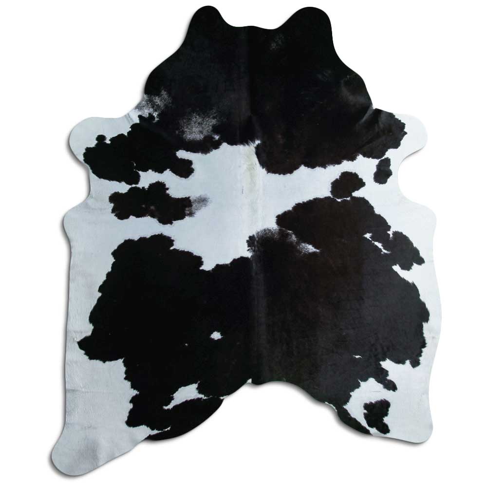 Covor din piele de vacă alb-negru XL