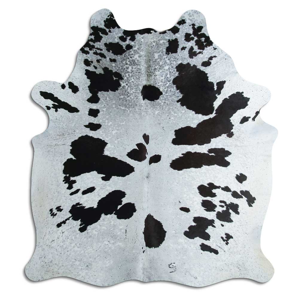 Covor din piele de vacă alb-negru XL