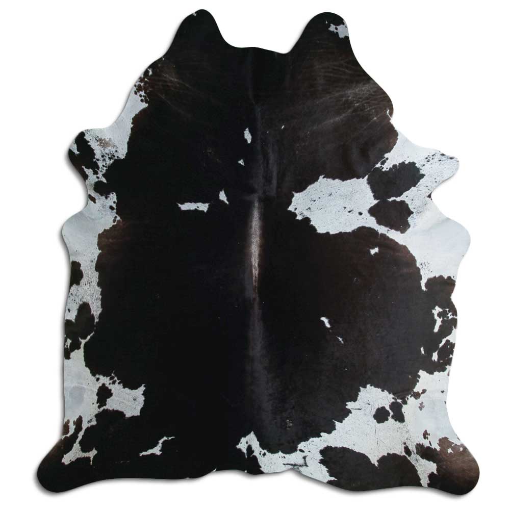 Covor din piele de vacă alb-negru XXL