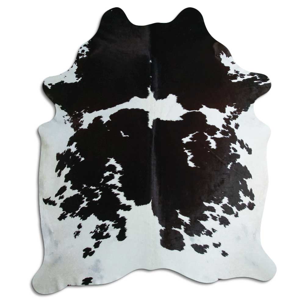 Covor din piele de vacă alb-negru XL