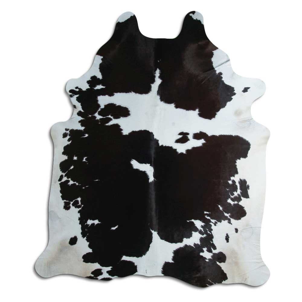 Covor din piele de vacă alb-negru XL