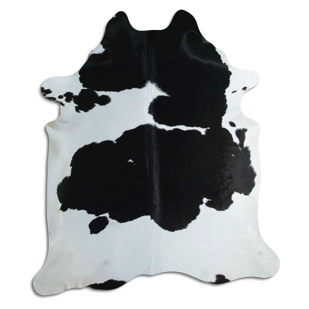 Covor din piele de vacă alb-negru XL
