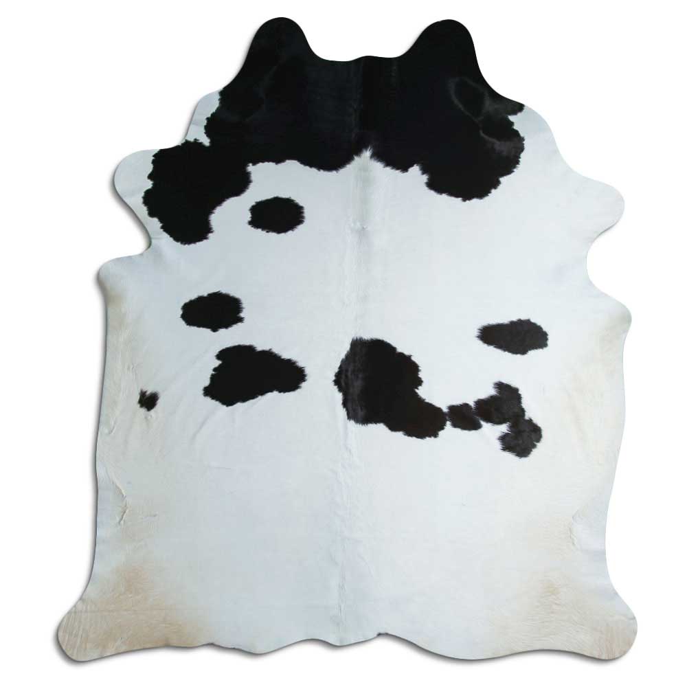 Covor din piele de vacă alb-negru XXL