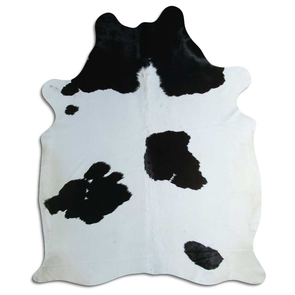 Covor din piele de vacă alb-negru XL