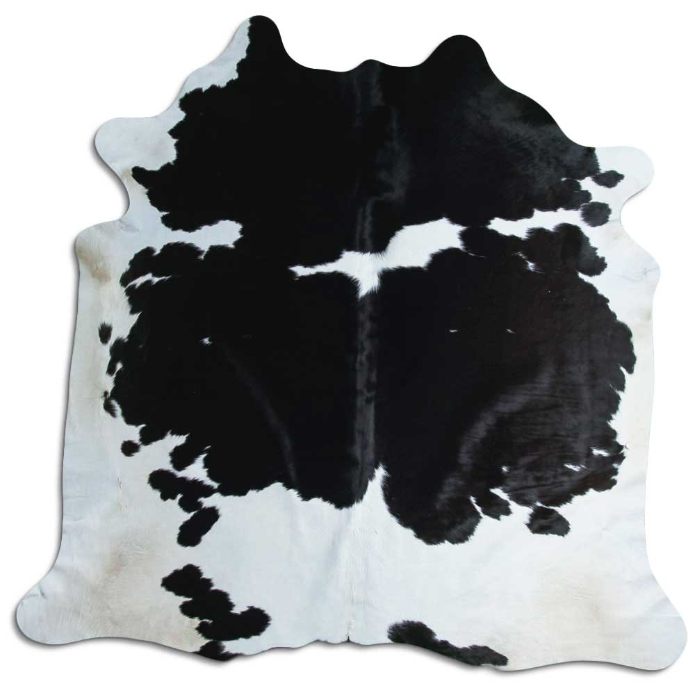 Covor din piele de vacă alb-negru XL