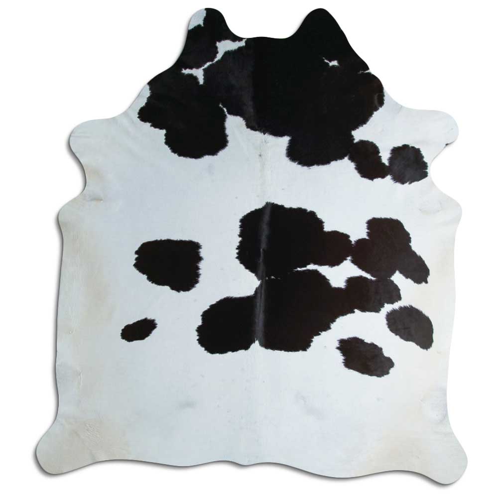 Covor din piele de vacă alb-negru XXL
