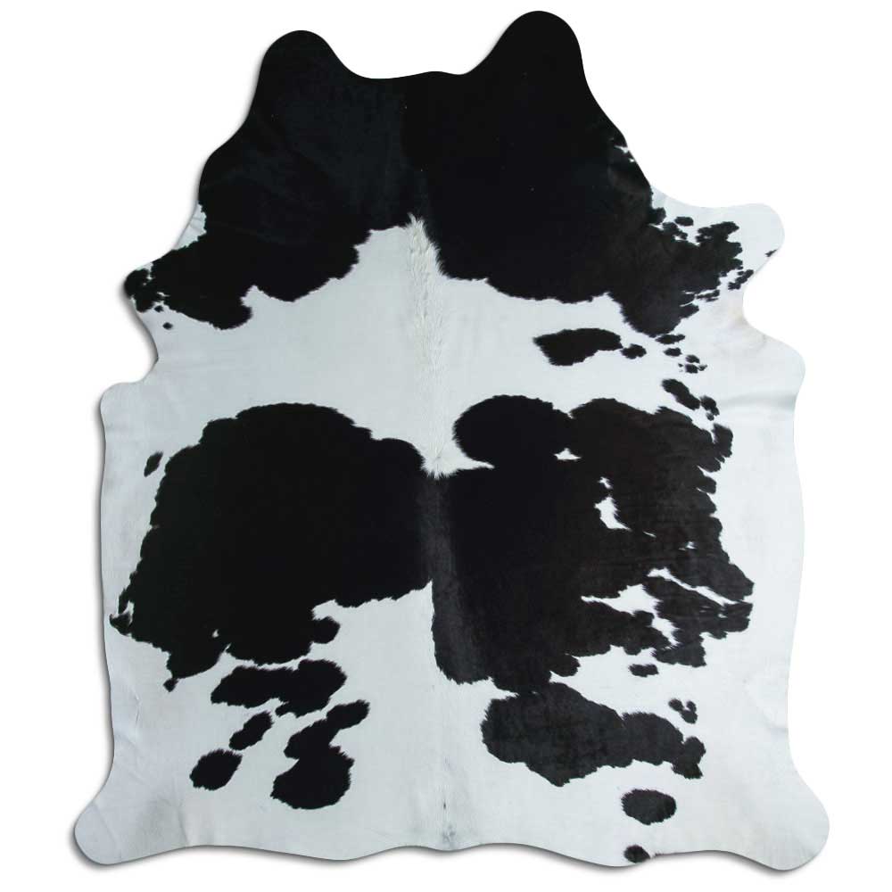 Covor din piele de vacă alb-negru XXL