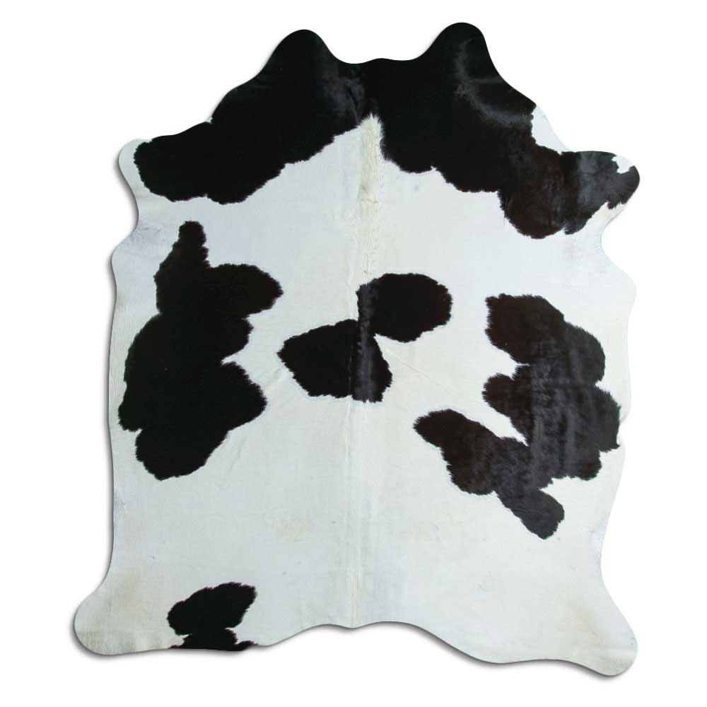 Covor din piele de vacă alb-negru XL