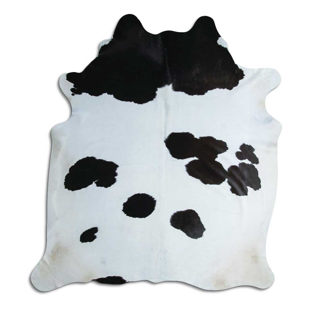 Covor din piele de vacă alb-negru XL