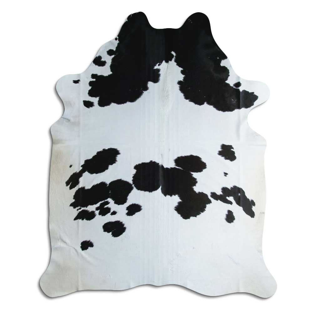 Covor din piele de vacă alb-negru XL