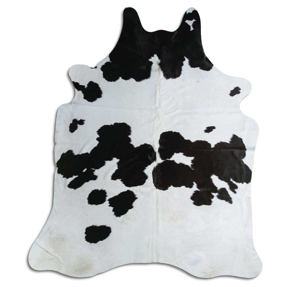 Covor din piele de vacă alb-negru XXL
