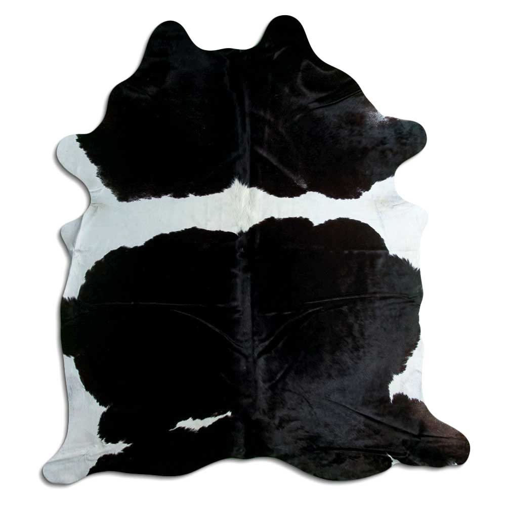 Covor din piele de vacă alb-negru XL