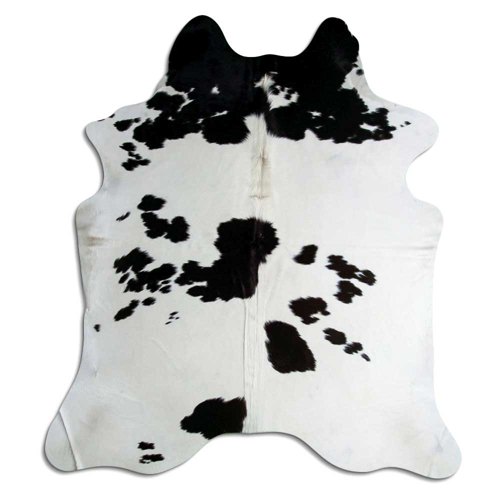 Covor din piele de vacă alb-negru XL