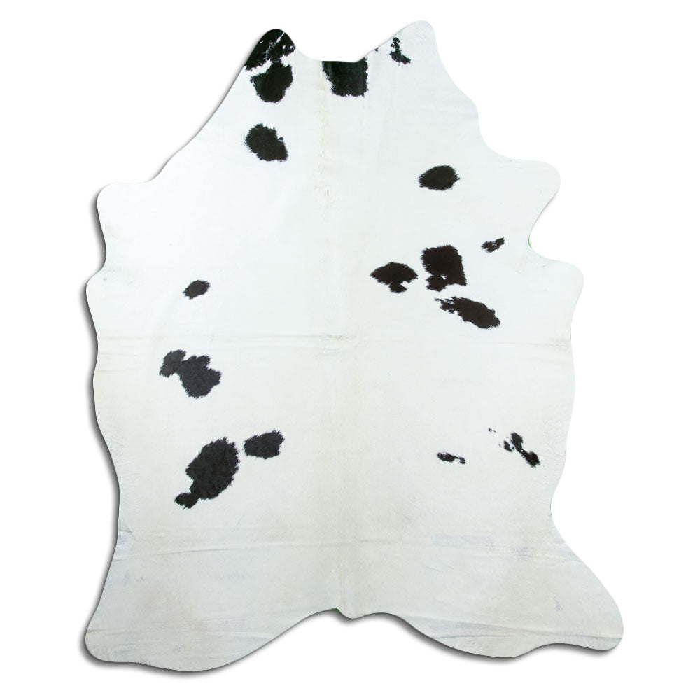 Covor din piele de vacă alb-negru XL