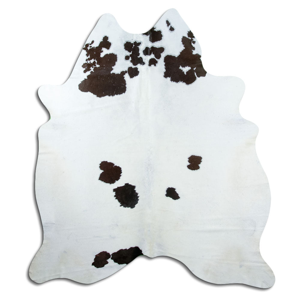 Covor din piele de vacă alb-negru XL