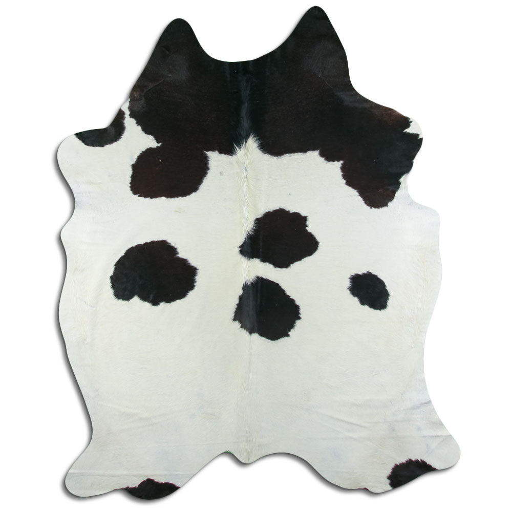 Covor din piele de vacă alb-negru XL