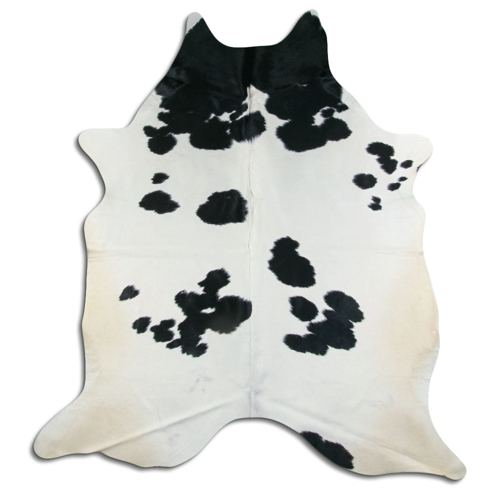 Covor din piele de vacă alb-negru XXL