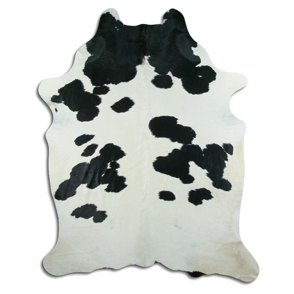 Covor din piele de vacă alb-negru XXL