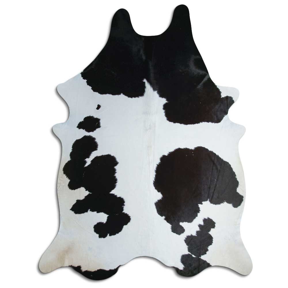 Covor din piele de vacă alb-negru XXL