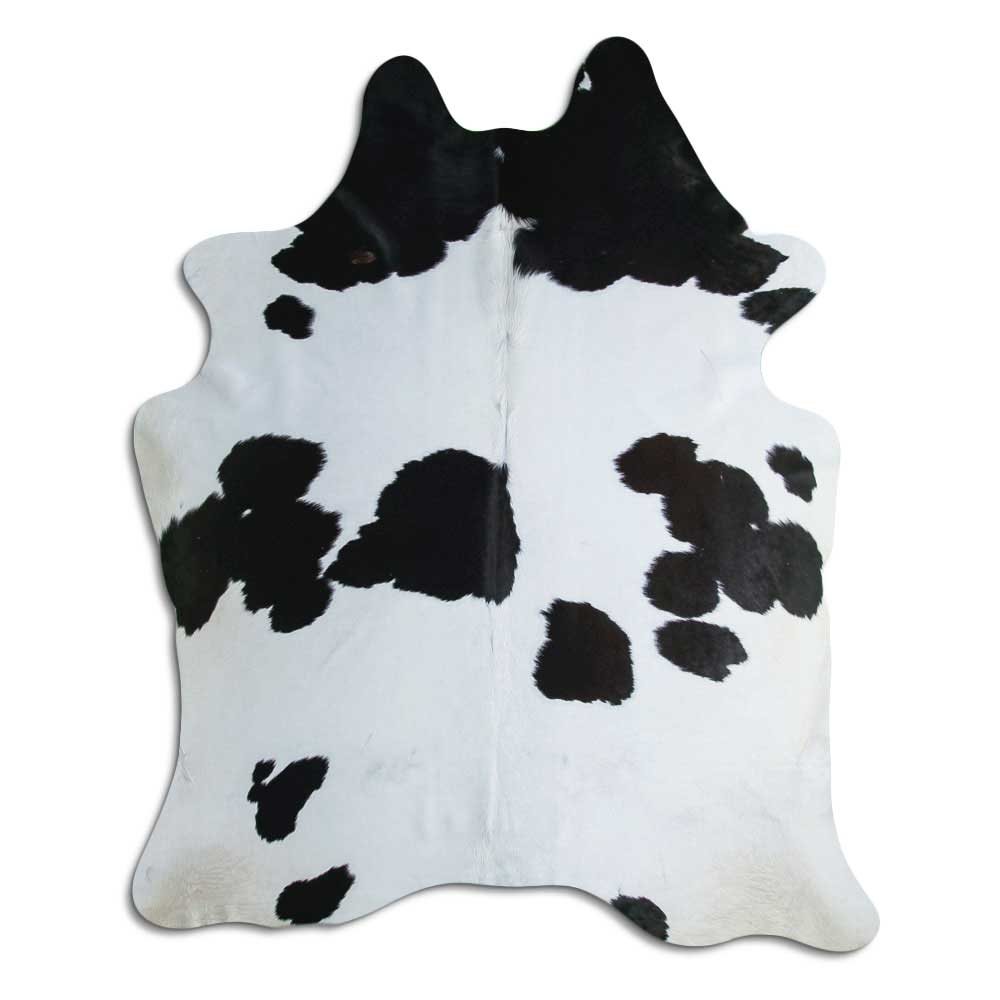 Covor din piele de vacă alb-negru XL