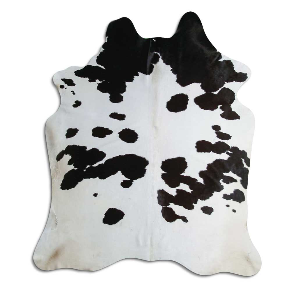 Covor din piele de vacă alb-negru XL