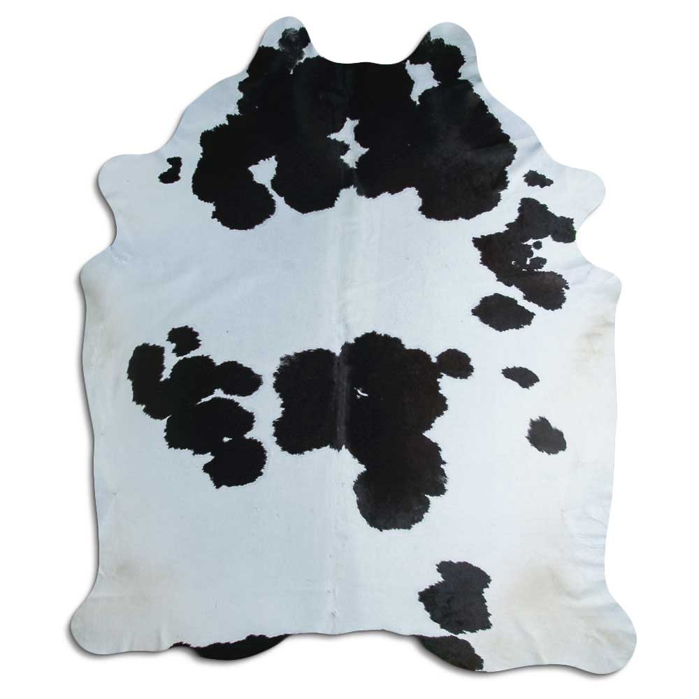 Covor din piele de vacă alb-negru XXL