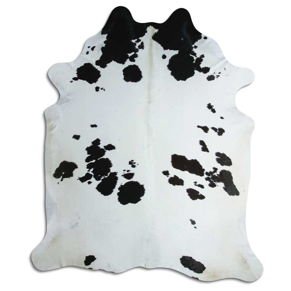 Covor din piele de vacă alb-negru XXL
