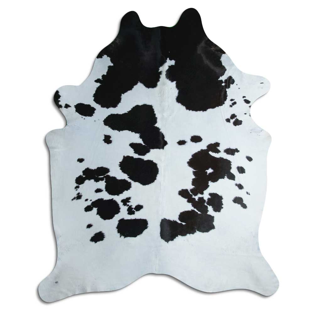 Covor din piele de vacă alb-negru XXL