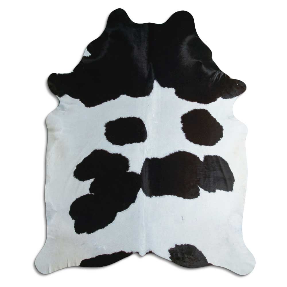 Covor din piele de vacă alb-negru XL