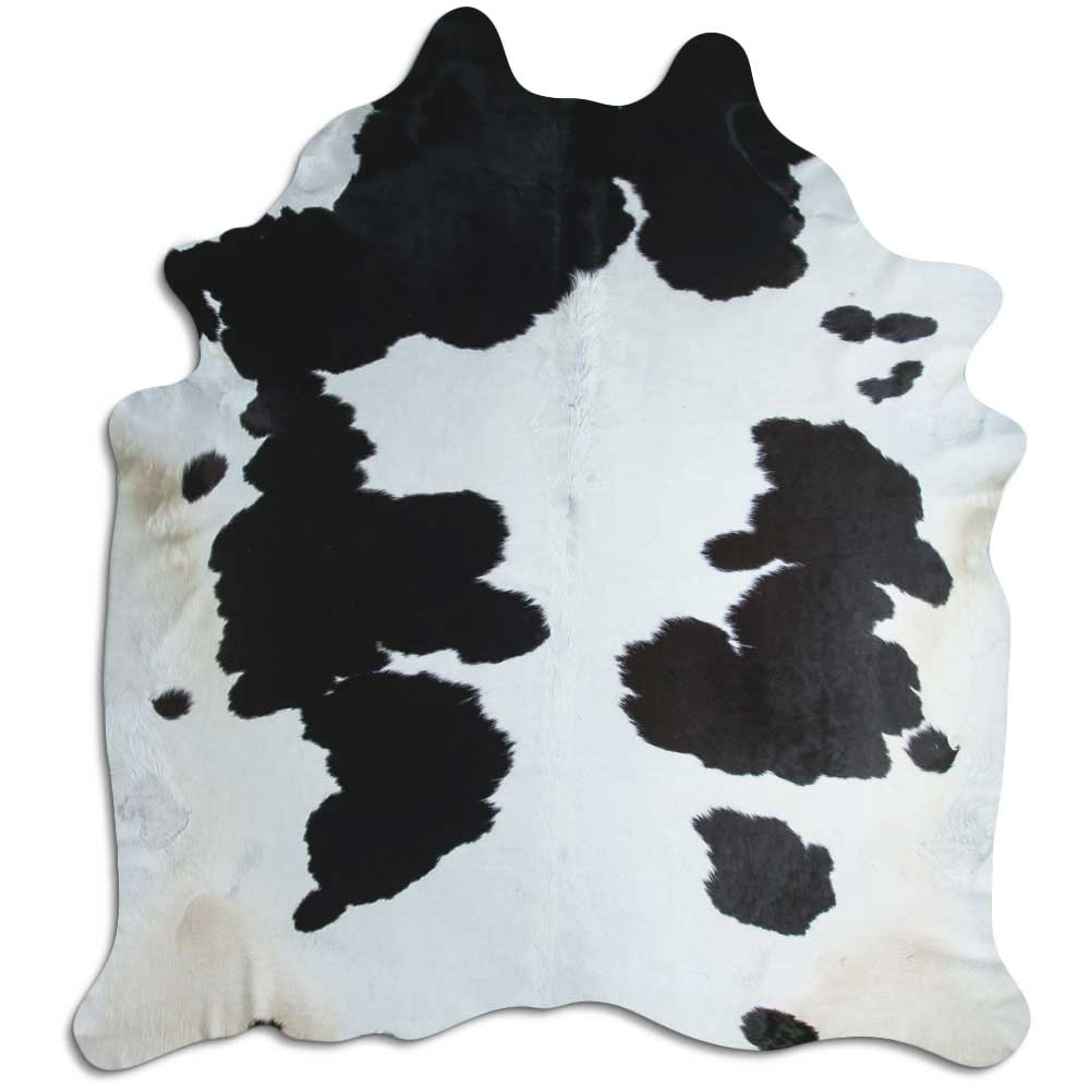 Covor din piele de vacă alb-negru XXXL
