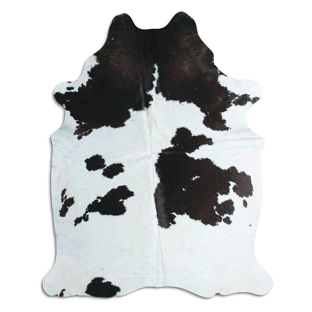 Covor din piele de vacă alb-negru XL