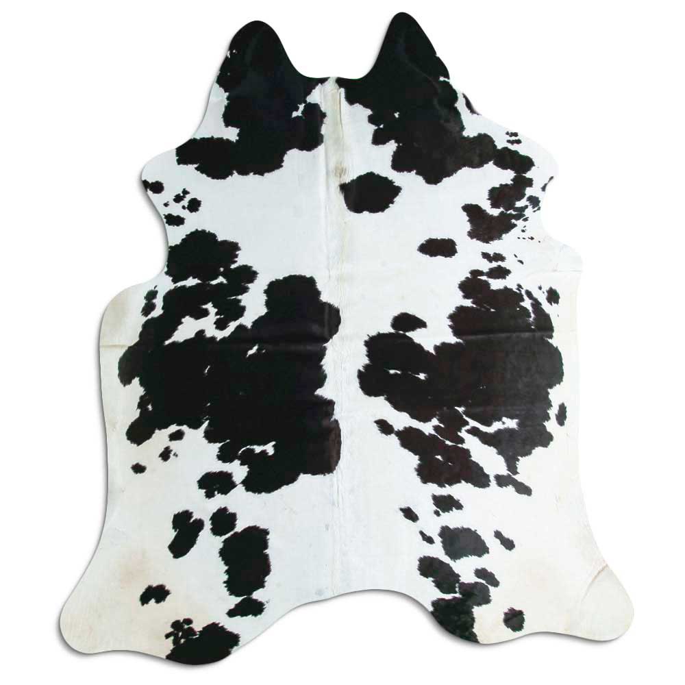 Covor din piele de vacă alb-negru XL