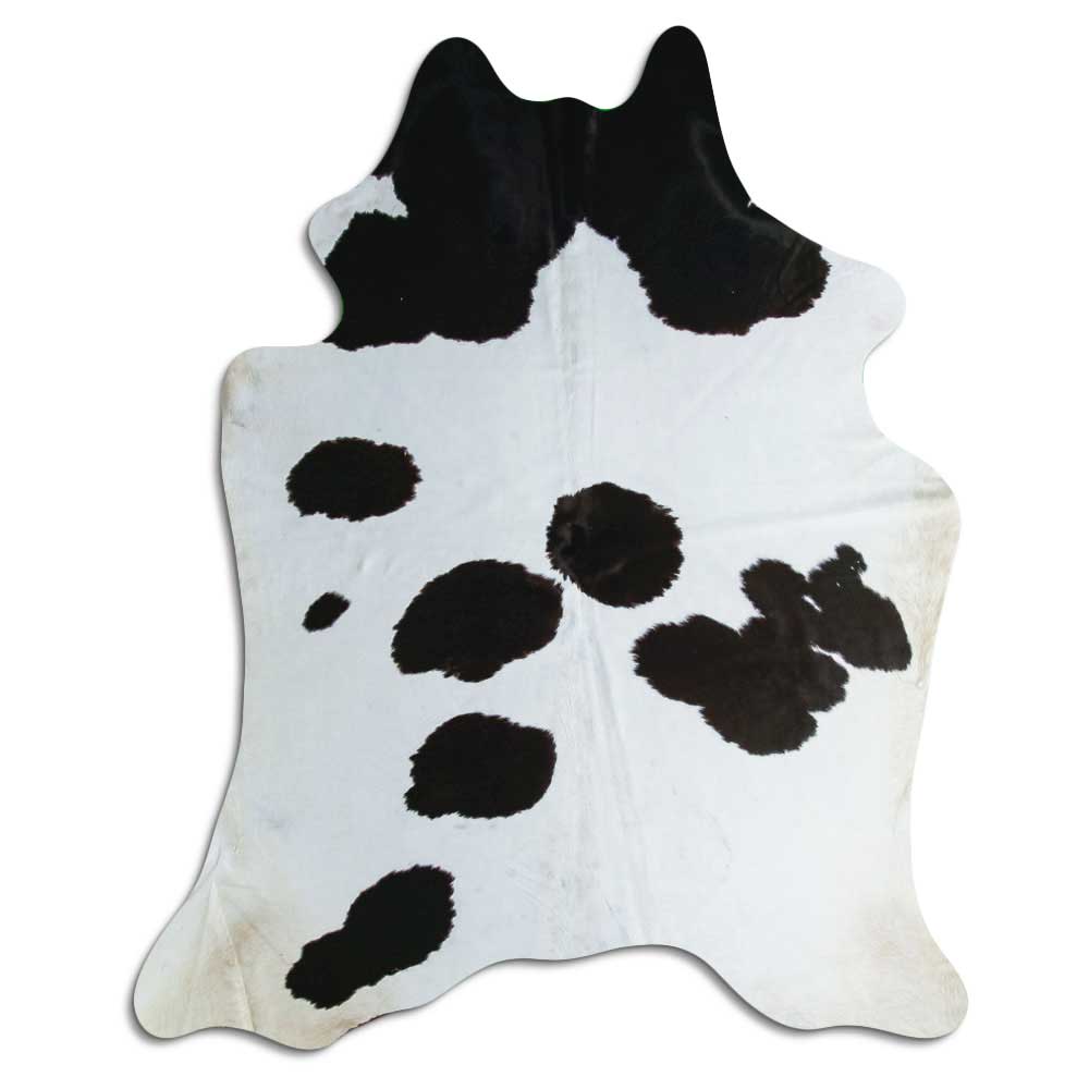 Covor din piele de vacă alb-negru XL