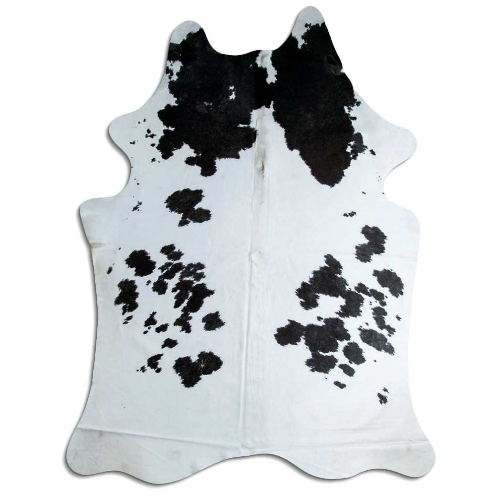 Covor din piele de vacă alb-negru XXL