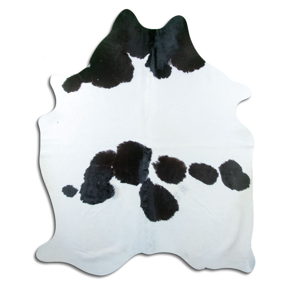 Covor din piele de vacă alb-negru XL