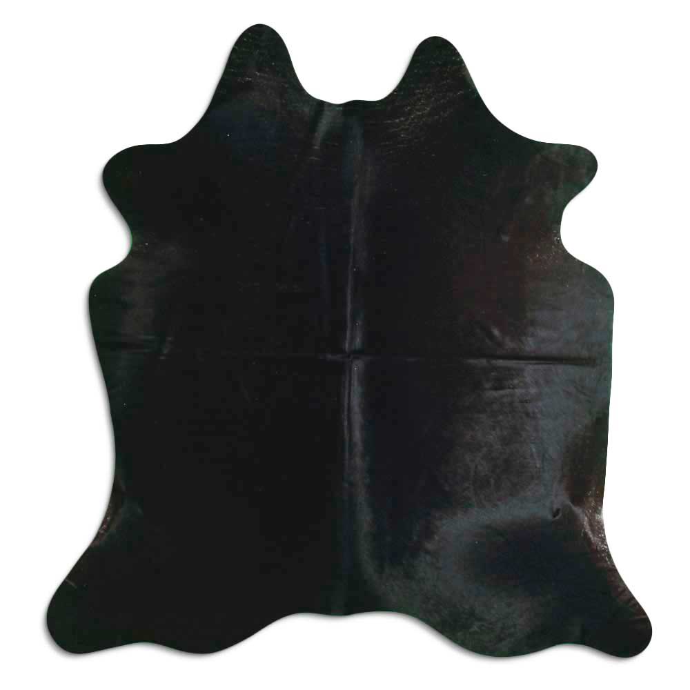 Covor din piele de vacă negru L