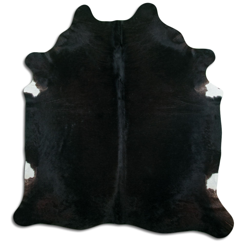 Covor din piele de vacă negru XXL