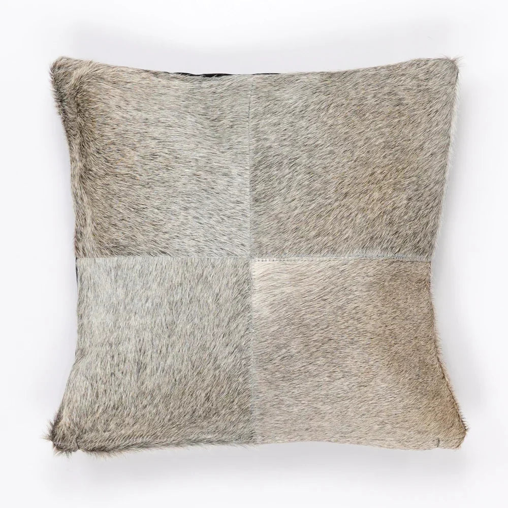 Cowhide Cushion Cover – Grey