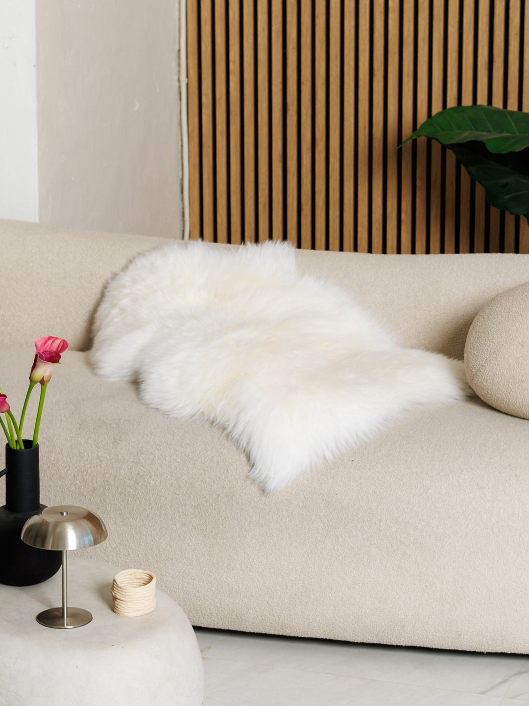 White sheepskin